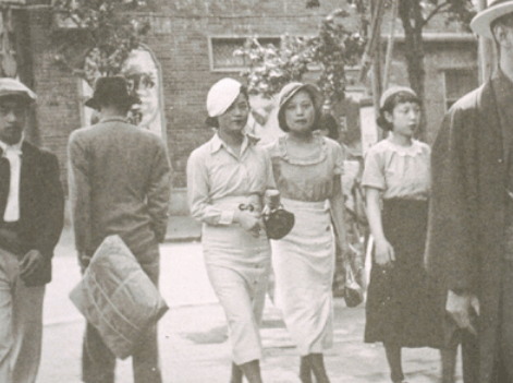 The rebellious "modan gaaru" of the 20's, androgynous for their (relatively) masculine behavior.